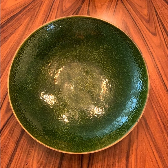 Target Accents Brass And Enamel 1 Decorative Green Bowl Poshmark
